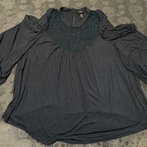 Torrid Lace Neck Cold-Shoulder Top
